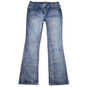Maurices Jeans Womens 11/12  Embellished Bootcut Western Cowgirl Flare Preppy
